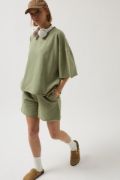 Oversize Lazer Kesim Bisiklet Yaka T-Shirt resmi